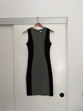 Sleeveless Black & White Calvin Klein Dress